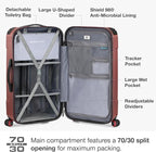 Traveler's Choice Maxporter II Polycarbonate Hardside Trunk with Spinner Wheels, Red, 28-Inch Medium Trunk