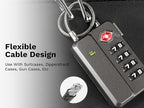 LUGGEX TSA Locks for Luggage, One-Button Reset TSA Approved Luggage Locks, Suitcase Locks, Ease of Use & Durable