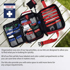 Advanced First Aid Kit, Comprehensive Trauma First Aid Kits with Labelled Compartments for Cars, Home, Office, Backpacking, Camping, Traveling, and Cycling -Upgrade 324 Piece