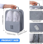 Windyun 2 Pcs Shoe Bags for Travel Holds 3 Pair of Shoes Travel Shoe Bag for Packing Portable Shoe Cubes for Travel and Daily Use(Gray)