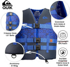 QUIKSILVER USCG Approved Men's Life Jacket Type III PFD, Lightweight EPE Foam Life Vest for Adults, for Waterskiing, Wakeboarding, Windsurfing, Rafting, Boating, Kayaking, Fishing Watersports