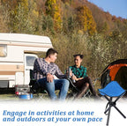2 PCS Travel Folding Camping Stool, 17 Inch Folding Outdoor Tripod Seats, Portable Camping Stool with Adjustable Carry Strap, 3 Legged Fishing Chair for Hiking, Mountaineering, Picnic, Beach, Lawn