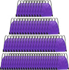 Grneric Drawstring Backpack Bulk 70Pcs String Backpack Drawstring Bags Cinch Bag Sackpack for Men Women Gym(Purple)