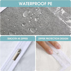 60" Dress Bags for Gowns, 6 Packs All Clear Garment Bags for Hanging Clothes, Plastic Waterproof Dress Cover with Zipper for Dresses, Coats, Uniforms (Set of 6)