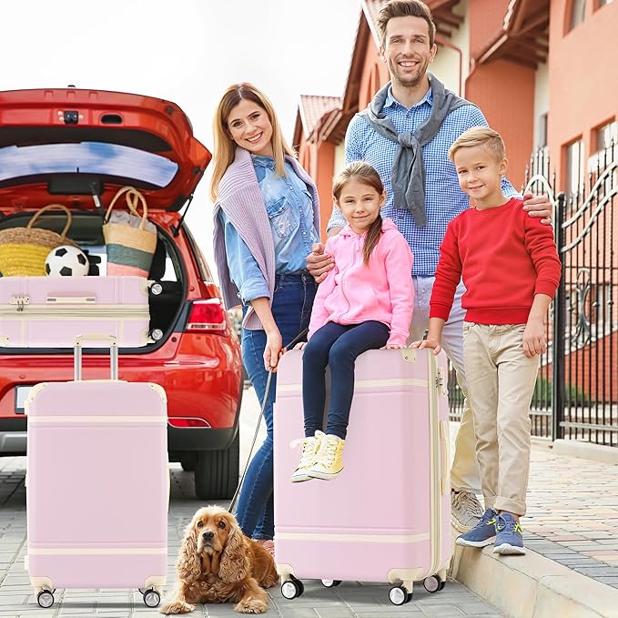 Hardshell Luggage Sets 4Pc with TSA Lock ABS Suitcase Hardshell Luggage Set