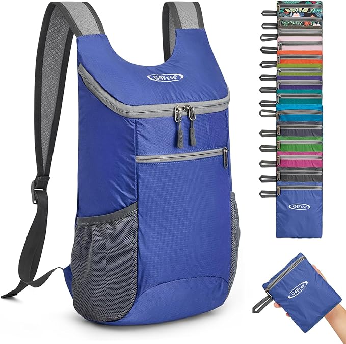 G4Free Lightweight Packable Hiking Backpack for Men Women Small Hiking Daypacks Foldable Shoulder Pack Casual Outdoor Bag 11L