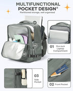Large Travel Backpack for Women Airline Approved Carry on Backpack for Airplanes Mochila De Viaje Spirit Airlines Personal Item Bag 18x14x8 Personal Item Travel Bag Backpack for Traveling on Airplane