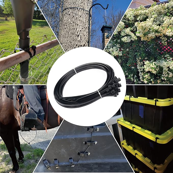 Large Zip Ties 36 inch (250 Pack), Long Zip Ties Heavy Duty with 250 lb Tensile Strength, Big Cable Ties, Black, by ANOSON