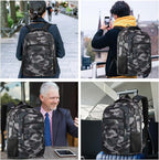 BIKROD Travel Laptop Backpack for Men, Backpacks for School Teen Boys, Business Anti Theft Slim Sturdy Back Pack, Adult Computer Bag Gift 17.3 IN Laptop, Camouflage