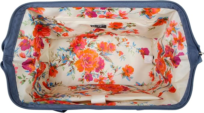 Jessica Simpson Countryside 3-Piece Set (21", Tote & Weekender) Expandable 8-Wheel Spinner Large Checked Luggage Suitcase, Oceanview
