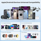 5-in-1 Portable Charger for iPhone,40800mAh Power Bank Built-in Retractable Cable and iWatch Charger,25W PD QC4.0 Fast Charging Battery Pack,Travel Essential Phone Charger for iPhone 17/16/15,Android