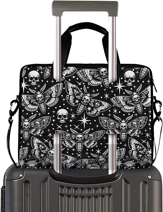 MNSRUU Laptop Bag for 15.6 inch Black Gothic Bats