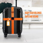 8 Pack Luggage Straps and Tags Set (4 Straps, 4 Tags), Luggage Straps for Suitcases TSA Approved Suitcase Belt Luggage Tags, Mixed