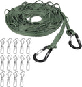 Vigorport Portable Travel Clothesline, Windproof Clothes Line with Hang Hole, Indoor and Outdoor Laundry Line with Clothespins for Hotel, Camping, RV, Cruise Ship (Green, 18.8Ft)