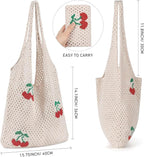 WantGor Crochet Bags, Beach Mesh Tote Bag Womens Shoulder Shopping Handbag Casual Travel Totes Bag Foldable Hobo Bags