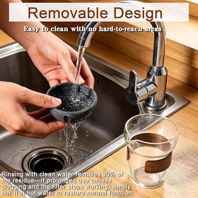 Glass Pour Over Coffee Maker Set, Drip Coffee Maker, No Paper Filters Needed, Heat-resistant Borosilicate Glass with Ceramic Coffee Filter, Easy to Clean, Ideal for Home, Office & Outdoor Camping