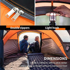 EchoSmile Pop Up Camping Tent, 2/4/6 Person Easy Setup Tent, Water Resistant Dome, Portable with Carry Bag