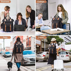 LOVEVOOK Laptop Backpack for Women Work Travel Backpack Business Commuter Computer Bag Teacher Doctor Nurse Bags College Backpack Purse, 17 Inch, Black-brown