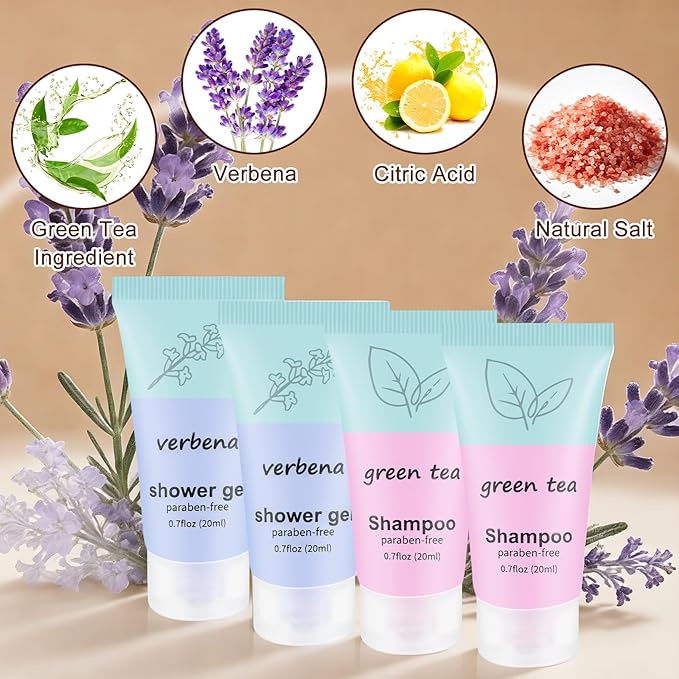 Bulk Travel Size Toiletries Kit Travel Toiletry Kit for Women,Bulk Homeless Care Package Supplies in Zip Pouch,Toiletries Set for Camping Hotel Homeless Charity Men Women Students (4)