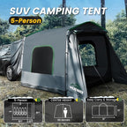 WildFinder SUV Tent, Rectangle Car Tent for Family, Waterproof & Windproof for Car Camping, Large Camping Tents with Storage Bag, SUV, Van, Jeep