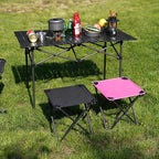 Opliy Camping Stool 2 Pack,13 Inch Portable Folding Stool for Outdoor Gardening and Beach Hiking Fishing,Foot Stool with Carry Bag (Black)