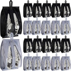 Windyun 20 Pcs Shoe Bags for Travel Waterproof Sneaker Bag Multi Color Shoe Carrier with Zipper Portable Shoe Pouch for Men Women