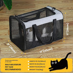 Conlun Soft-Sided Cat Carrier for Small-Medium Cats, Puppies up to 15 Lb, Airline Approved