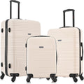 InUSA RESILIENCE Luggage with Spinner Wheels | Durable Lightweight Hardshell Suitcase, Spacious Travel Sets with Handle and Trolley | (20/24/28) 3 Piece Luggage Set | Sand