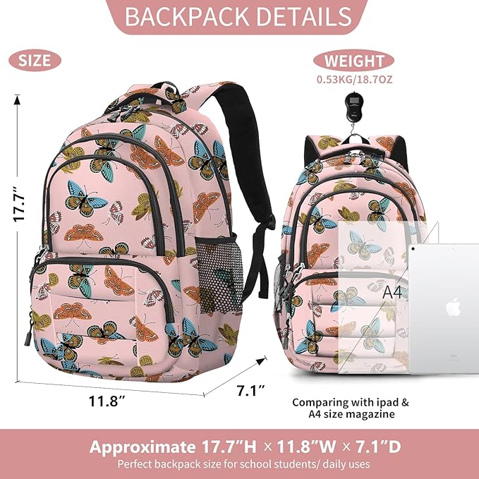 rickyh style School Backpack Travel Bag for Men & Women Lightweight College Back Pack with Laptop Compartmen
