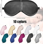 20 Pieces Silk Sleep Mask Eye Mask with Adjustable Strap Sleeping Cover Eye Cover Blindfold for Women Men Sleeping Travel(Multicolored)