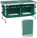 Camp Field Camping Folding Aluminum Table with Adjustable Legs for Outdoor Travel Beach, Backyards, BBQ, Party and Picnic Foldable Table