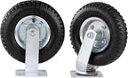 Stainless Steel Luggage Cart – 800lb Capacity – Bellman Cart w/ 6” Air Filled Tires & Gray Carpet, for Hotel, Resorts, Condos, Commercial Use (Value Valet Series)