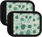 4 PC Luggage Handle Wrap Luggage Handle Covers Tags for Suitcase Bags Travel Luggage Handle Identifier Gripper Monochromatic Terrazzo Green