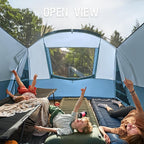PORTAL 6/8/10 Person Family Camping Tent with Screen Room, Water Resistant Big Tunnel Tents with Rainfly, Large Family Tent for Camping, Outdoor, Patio