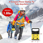 Solar Generator - Portable Power Station for Emergency Power Supply,Portable Generators for Camping,Home Use&Outdoor,Solar Powered Generator With Panel Including 3 Sets LED Light (Yellow)