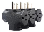 [ETL Listed] Cable Matters 3-Pack 3 Way Plug Adapter 15A 1875W, 3 Prong 3 Outlet Adapter, Power Splitter Plug Outlet, 3 Way Electrical Splitter, Black