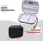 LTGEM Power Bank Case Compatible with Anker MagGo/633/622/621/321 Magnetic Battery Power Bank Portable Charger, Universal Office Travel Carrying Storage Bag - Black+Gray(Case Only)