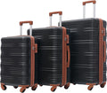 Hardside Luggage Sets 3 Pcs Spinner Suitcase with TSA Lock Lightweight