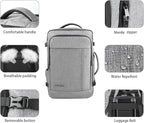Gieury 55L Carry On Backpack, Extra Large Travel Backpack for Men & Women, Expandable Big Capacity For Airplanes, Travel Gifts for Men Women, Fits 18.4 Inch Laptop, Luggage Suitcase Daypack Bag, Grey