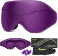 BeHoomi Sleep Mask, Premium Eye Mask for Sleeping, 3D Ergonomic Designed Sleeping Mask, Upgraded Light Blocking & Blindfold Sleep Masks for Women, Men (Purple)