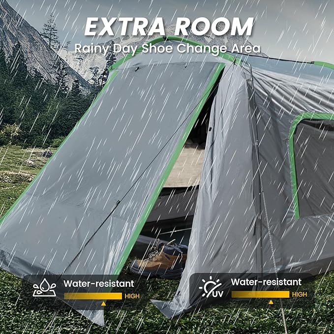WildFinder SUV Tent, Rectangle Car Tent for Family, Waterproof & Windproof for Car Camping, Large Camping Tents with Storage Bag, SUV, Van, Jeep
