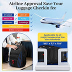 Boavan Vacuum Seal Backpack for Travel with Pump, 55L Large Bag with Zipper‑Off Detachable Vacuum Compression Bag Waterproof Carry On Large Travel Bag for Airline，Bags and Backpack Used Independently