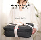 LeanTravel Premium Compression Packing Cubes for Travel - Suitcase Organizer Bags with Double Zipper & Breathable Mesh Panel - Space Saving Carry On Luggage Essentials (4-Pack, Black)