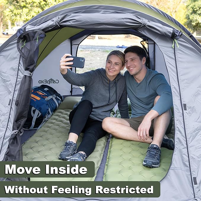 Camping Tent, Pop Up Instant Tent for 2-3 Person, Sets Up in Just Seconds, Waterproof Durable Tent with Carry Bag for Camping Hiking Outdoor