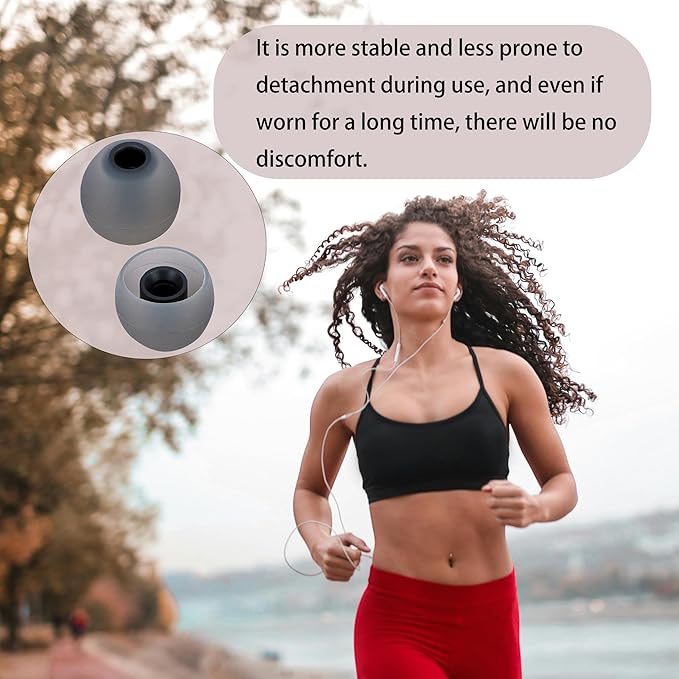 Silicone Replacement Earbud Tips Earbud Covers Eartips Fit Most in-Ear Earbuds(Inner Hole 3.8mm -5.1mm) Headphone Earbuds Rubber Tips 18 Pairs S M L