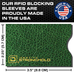 RFID Blocking Credit Card Sleeve Protectors – USA Made Slim Wallet Inserts for Credit Cards, Debit Cards & ID Protection (20, Leather Look - 20 Pack)