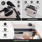 Kenneth Cole REACTION Out of Bounds Lightweight Hardshell 4-Wheel Spinner Luggage, Mushroom, 2-Piece Set (20" & 28")