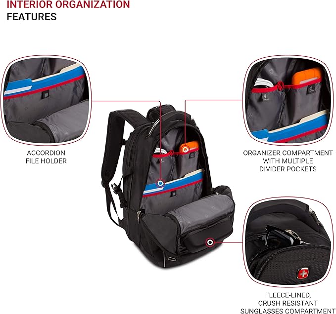 SWISSGEAR SA6752 TSA Friendly ScanSmart Laptop Backpack (Black)