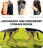 16" Extra Tall XL Portable Chair for Adults, Collapsible Purse Chair Heavy Duty Camp Seat with 3 Storage Pockets for Fishing Hiking Gardening, Lightweight Travel Purse Stool