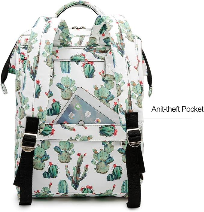 Kinmac Wide Open Style Laptop Backpack College Travel Outdoor Backpack For Laptop Up to 15.6 Inch (Cactus)